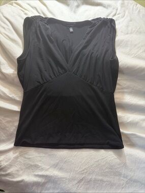 White House Black Market Black V-Neck Sleeveless Tank